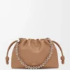 Medium Flamenco purse in mellow nappa lambskin Mocha Medium Flamenco purse in mellow nappa lambskin Mocha