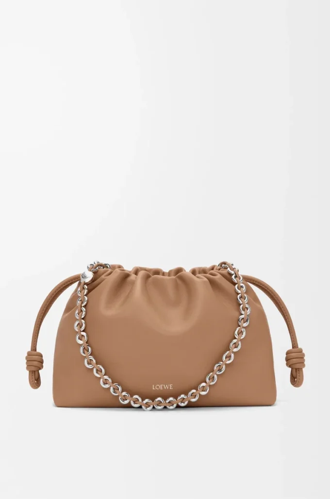 Medium Flamenco purse in mellow nappa lambskin Mocha Medium Flamenco purse in mellow nappa lambskin Mocha