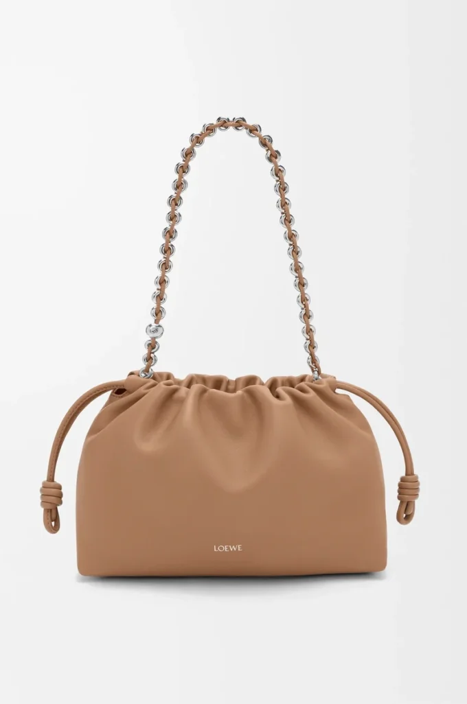 Medium Flamenco purse in mellow nappa lambskin Mocha Medium Flamenco purse in mellow nappa lambskin Mocha