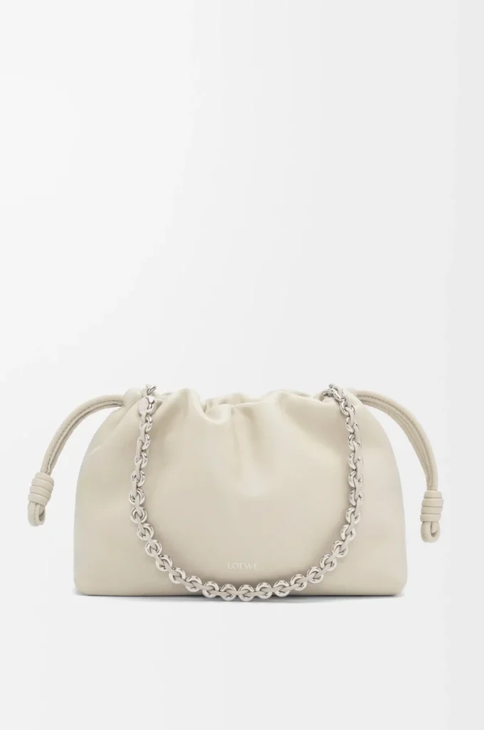 Medium Flamenco purse in mellow nappa lambskin Sea Salt Medium Flamenco purse in mellow nappa lambskin Sea Salt