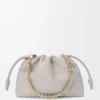 Medium Flamenco purse in mellow nappa lambskin Shell Grey Medium Flamenco purse in mellow nappa lambskin Shell Grey