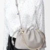 Medium Flamenco purse in mellow nappa lambskin Shell Grey Medium Flamenco purse in mellow nappa lambskin Shell Grey