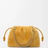 Medium Flamenco purse in shearling Yellow Medium Flamenco purse in shearling Yellow
