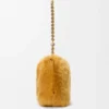 Medium Flamenco purse in shearling Yellow Medium Flamenco purse in shearling Yellow