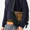 Medium Flex messenger in canvas and suede Black/Dark Gold Medium Flex messenger in canvas and suede Black/Dark Gold