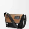 Medium Flex messenger in canvas and suede Black/Dark Gold Medium Flex messenger in canvas and suede Black/Dark Gold