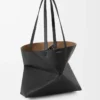 Medium horizontal Puzzle Fold tote in soft grained calfskin Black Medium horizontal Puzzle Fold tote in soft grained calfskin Black