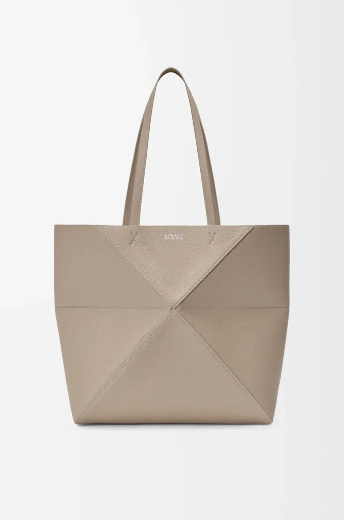 Medium horizontal Puzzle Fold tote in soft grained calfskin Clay Medium horizontal Puzzle Fold tote in soft grained calfskin Clay