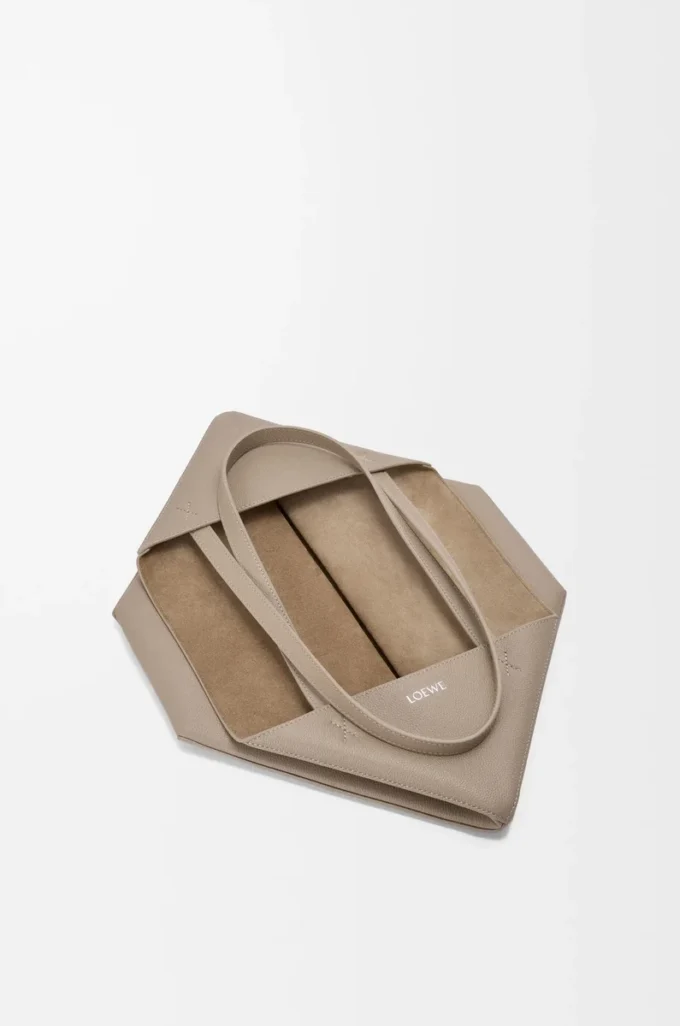 Medium horizontal Puzzle Fold tote in soft grained calfskin Clay Medium horizontal Puzzle Fold tote in soft grained calfskin Clay