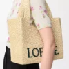 Medium LOEWE Font tote in raffia Natural Medium LOEWE Font tote in raffia Natural