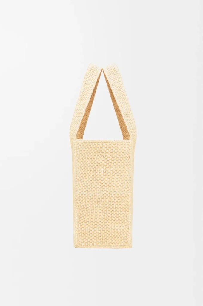Medium LOEWE Font tote in raffia Natural Medium LOEWE Font tote in raffia Natural