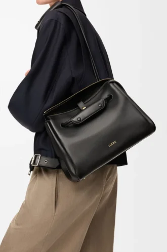 Medium Madrid bag in supple calfskin Black