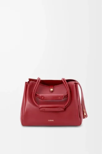 Medium Madrid bag in supple calfskin Burnt Red