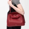 Medium Madrid bag in supple calfskin Burnt Red