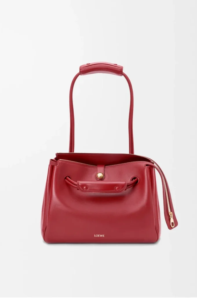 Medium Madrid bag in supple calfskin Burnt Red