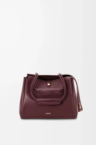 Medium Madrid bag in supple calfskin Dark Burgundy