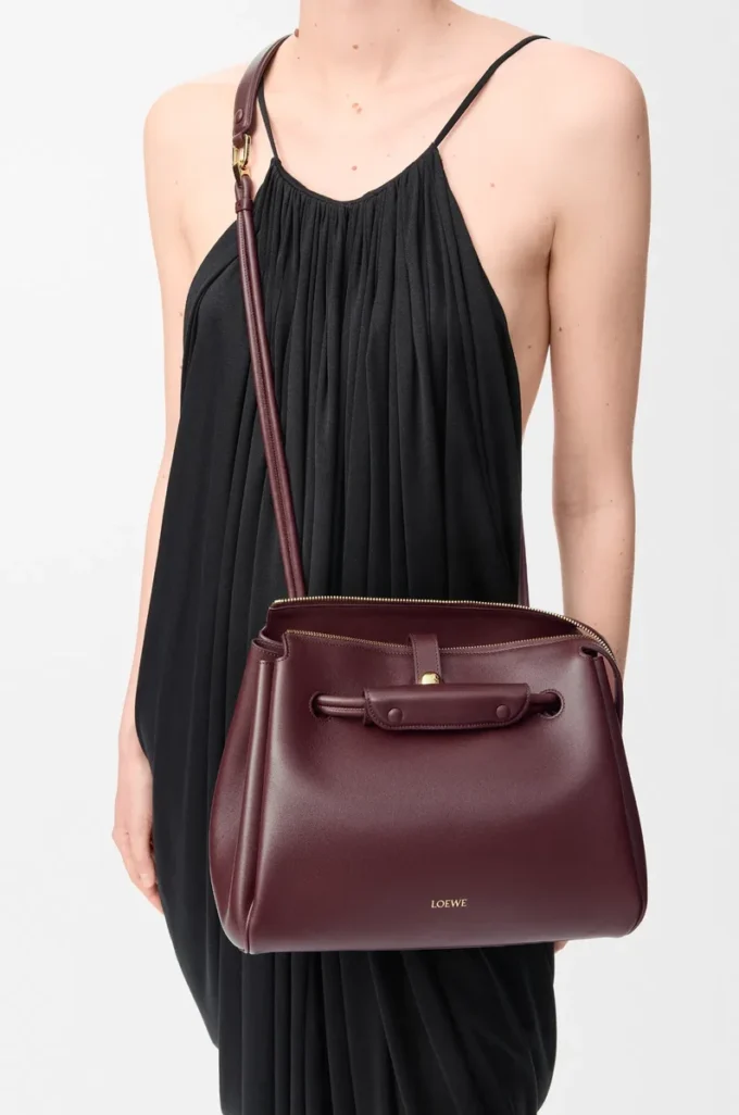 Medium Madrid bag in supple calfskin Dark Burgundy Medium Madrid bag in supple calfskin Dark Burgundy