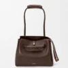 Medium Madrid bag in supple calfskin Dark Chestnut