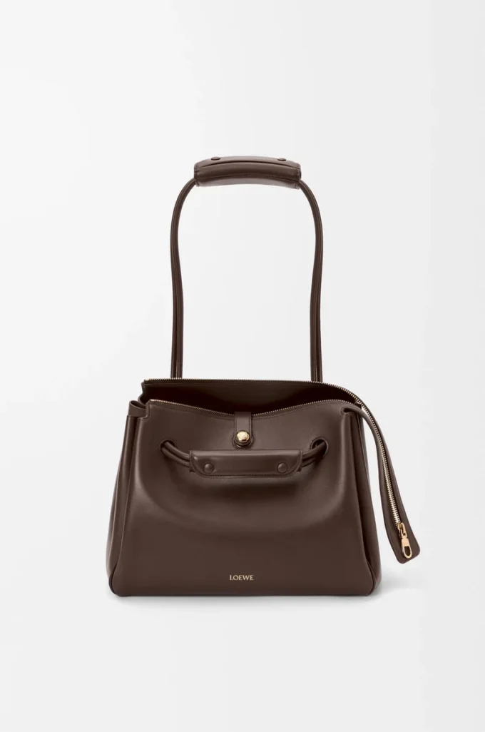 Medium Madrid bag in supple calfskin Dark Chestnut