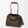 Medium Madrid bag in supple calfskin Dark Chestnut