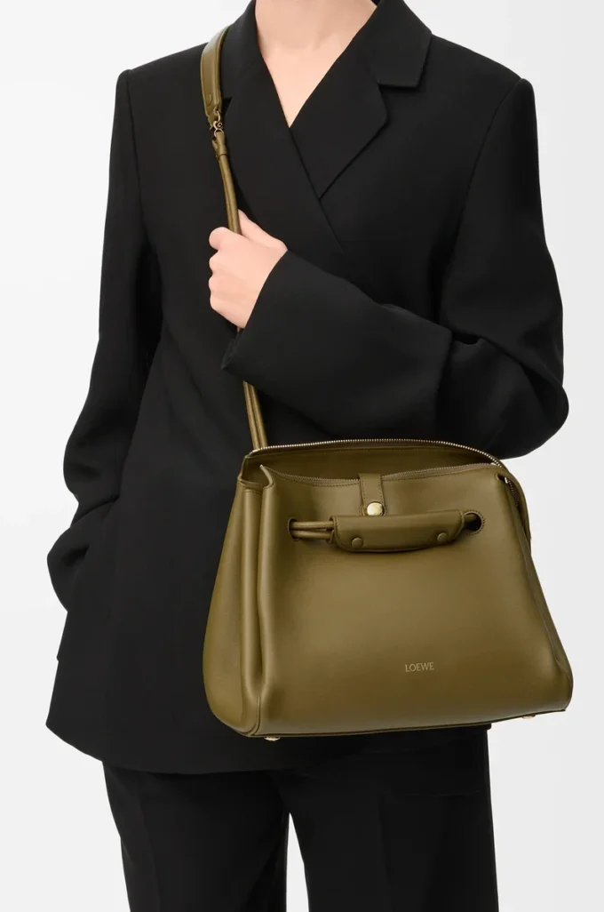 Medium Madrid bag in supple calfskin Olive