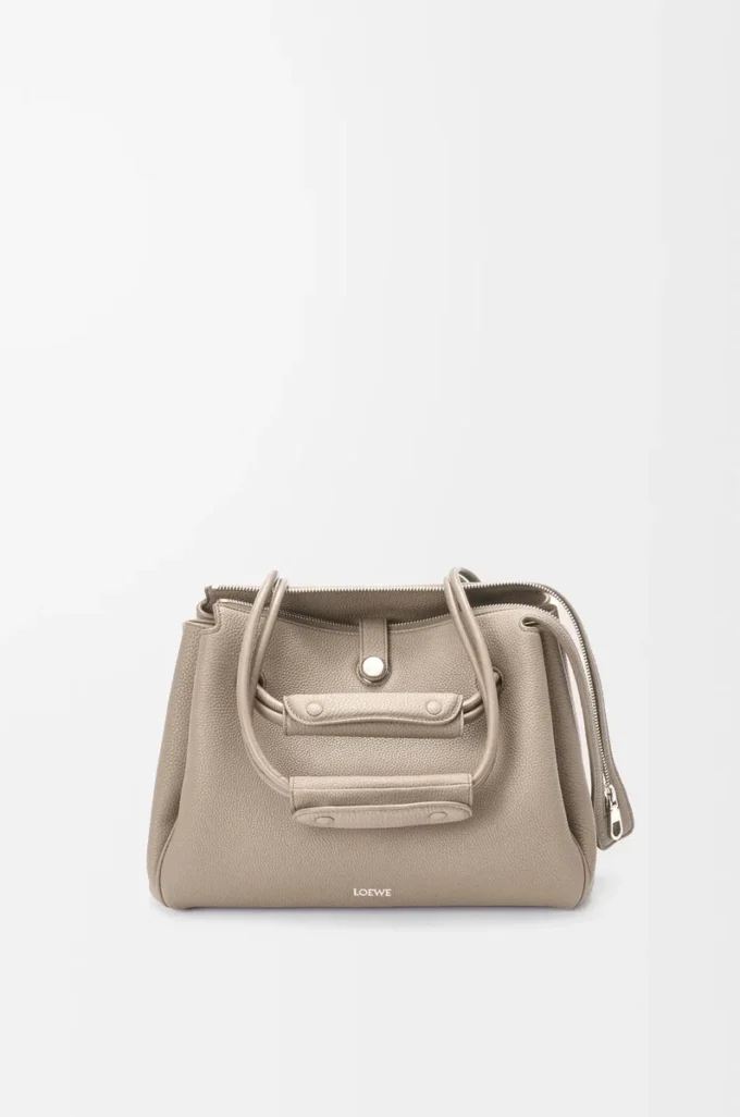 Medium Madrid bag in supple grained calfskin Clay