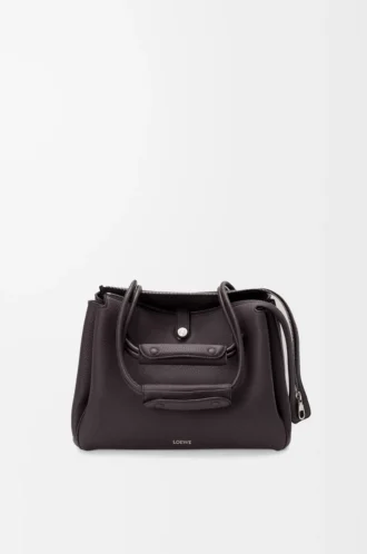 Medium Madrid bag in supple grained calfskin Dark Ebony