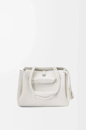 Medium Madrid bag in supple grained calfskin Soft White