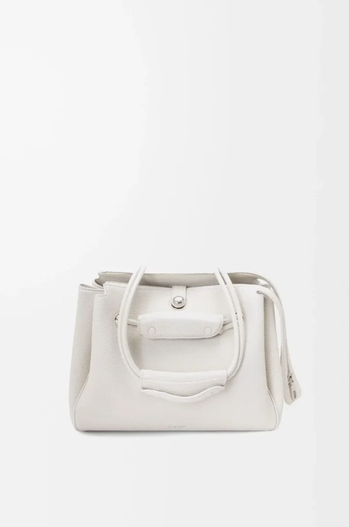 Medium Madrid bag in supple grained calfskin Soft White Medium Madrid bag in supple grained calfskin Soft White