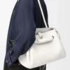 Medium Madrid bag in supple grained calfskin Soft White Medium Madrid bag in supple grained calfskin Soft White