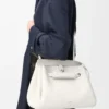 Medium Madrid bag in supple grained calfskin Soft White Medium Madrid bag in supple grained calfskin Soft White
