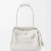 Medium Madrid bag in supple grained calfskin Soft White Medium Madrid bag in supple grained calfskin Soft White