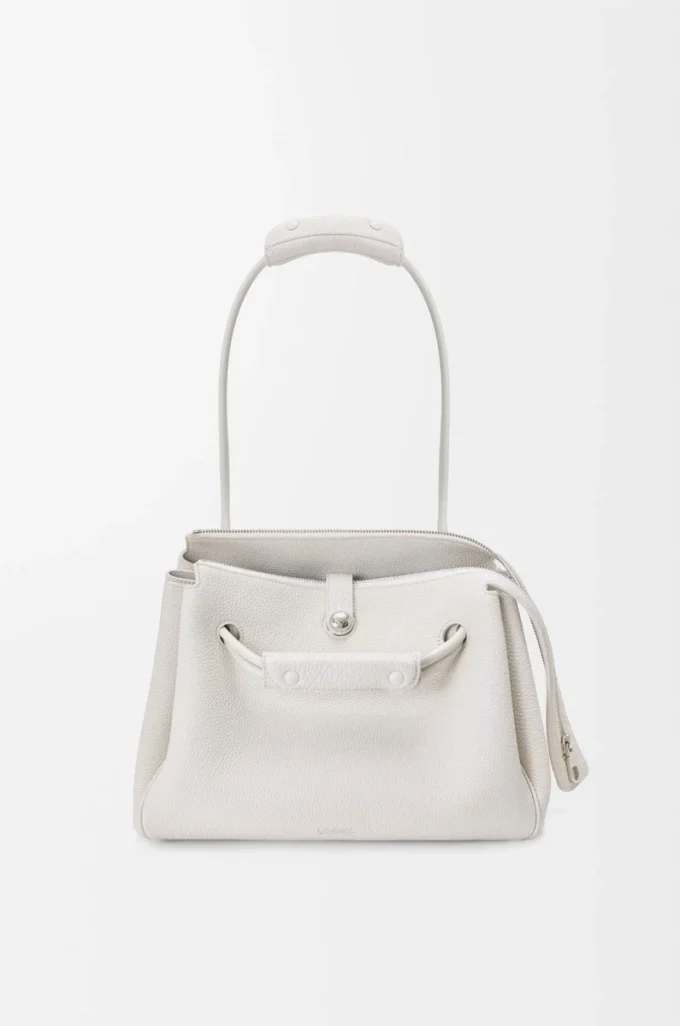 Medium Madrid bag in supple grained calfskin Soft White Medium Madrid bag in supple grained calfskin Soft White