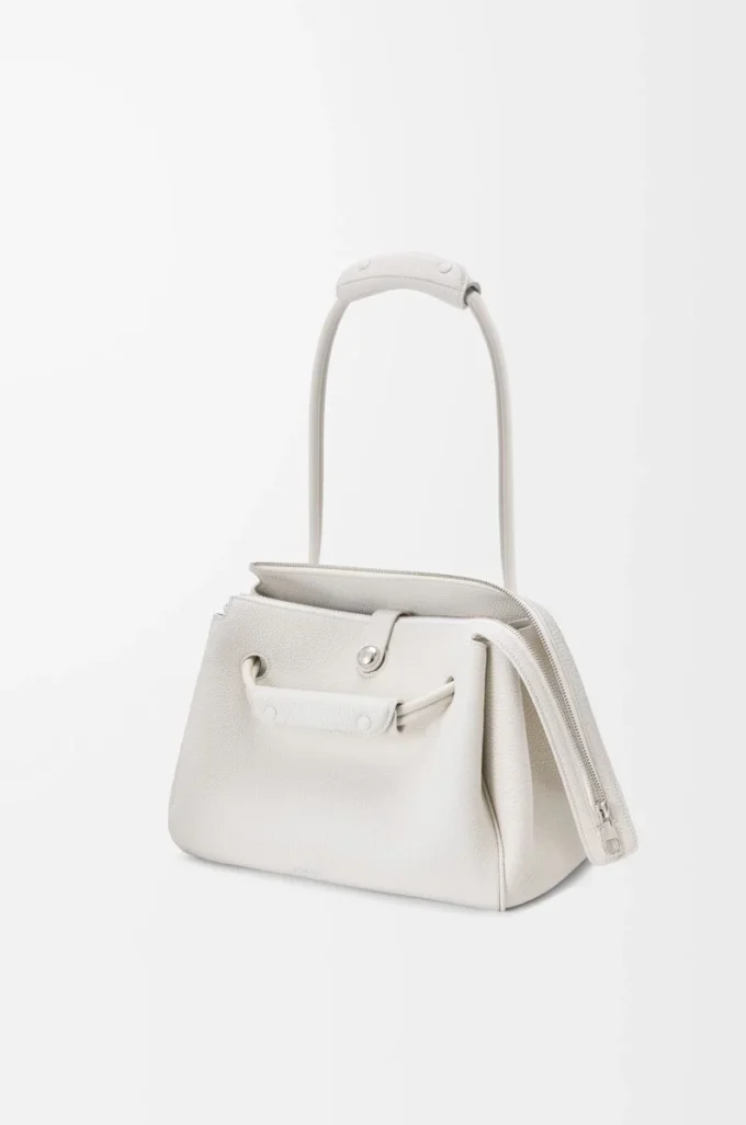 Medium Madrid bag in supple grained calfskin Soft White Medium Madrid bag in supple grained calfskin Soft White
