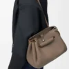 Medium Madrid bag in supple grained calfskin Taupe