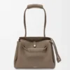 Medium Madrid bag in supple grained calfskin Taupe