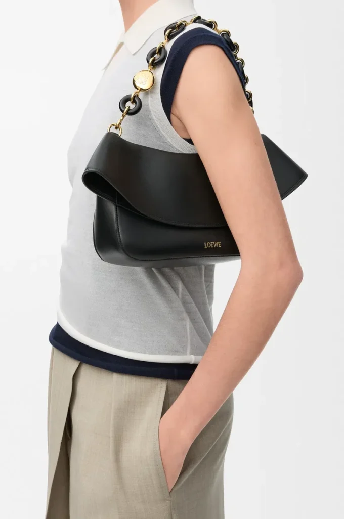 Medium Ola bag in smooth calfskin Black Medium Ola bag in smooth calfskin Black