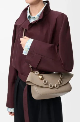 Medium Ola bag in smooth calfskin Sand
