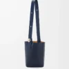 Medium Pebble bucket in smooth calfskin Abyss Blue Medium Pebble bucket in smooth calfskin Abyss Blue