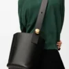 Medium Pebble bucket in smooth calfskin Black Medium Pebble bucket in smooth calfskin Black