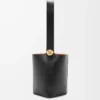 Medium Pebble bucket in smooth calfskin Black Medium Pebble bucket in smooth calfskin Black