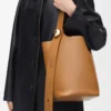 Medium Pebble bucket in smooth calfskin Oak Medium Pebble bucket in smooth calfskin Oak
