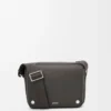 Medium Pebble messenger bag in supple grained calfskin Dark Grey Medium Pebble messenger bag in supple grained calfskin Dark Grey