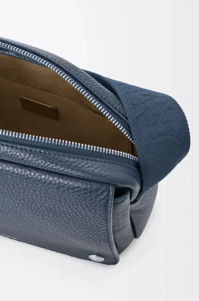 Medium Pebble messenger bag in supple grained calfskin Indigo Dye Medium Pebble messenger bag in supple grained calfskin Indigo Dye
