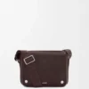 Medium Pebble messenger bag in supple grained calfskin Oxblood