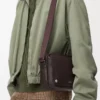 Medium Pebble messenger bag in supple grained calfskin Oxblood