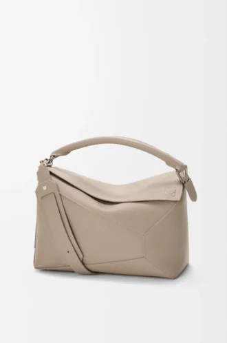 Medium Puzzle Edge bag in soft grained calfskin Clay