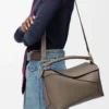 Medium Puzzle Edge bag in soft grained calfskin Taupe
