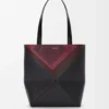 Medium Puzzle Fold tote in nappa calfskin Black/Burgundy Medium Puzzle Fold tote in nappa calfskin Black/Burgundy