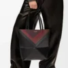 Medium Puzzle Fold tote in nappa calfskin Black/Burgundy Medium Puzzle Fold tote in nappa calfskin Black/Burgundy